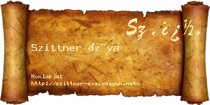 Szittner Éva névjegykártya