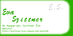 eva szittner business card