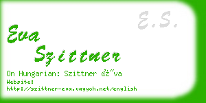 eva szittner business card